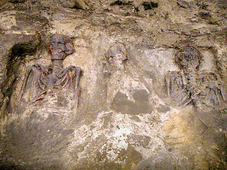 Lappeenrannan Huhtiniemen joukkohaudat liittyvät 1800-luvun ortodoksiseen sotilashautausmaahan. Joukkohautojen vainajat voivat olla kulkutautien uhreja.