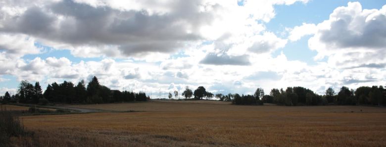 Panoraamakuva Laitilan Vainionmäen kalmistoalueesta. Kuva: Ville Rohiola.