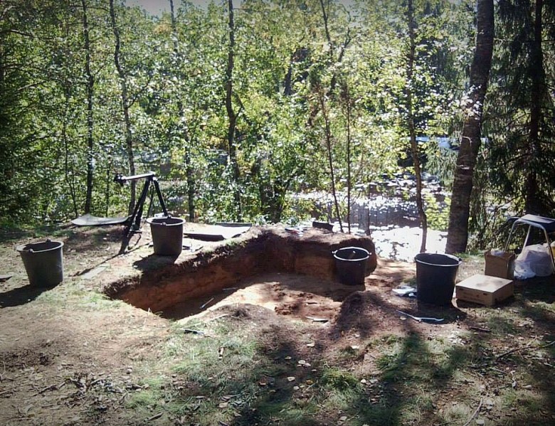 Maisemaa Iin Suutarinniemen kaivauksilta 2013. Kuva: M. Kuusisto.