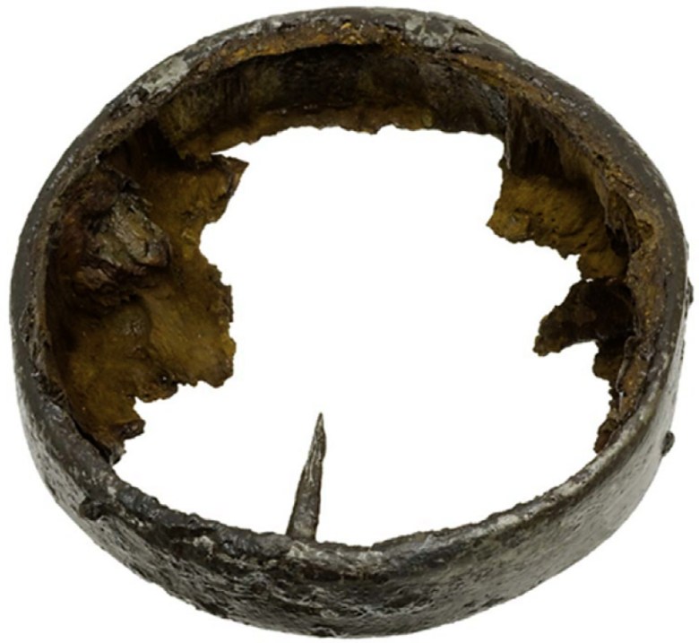 Rautarengas, jonka halkaisija on vain hieman yli 7 cm, on kuulunut puiseen jalkaproteesiin. Rengas on todennäköisesti ollut puujalan pohjassa.