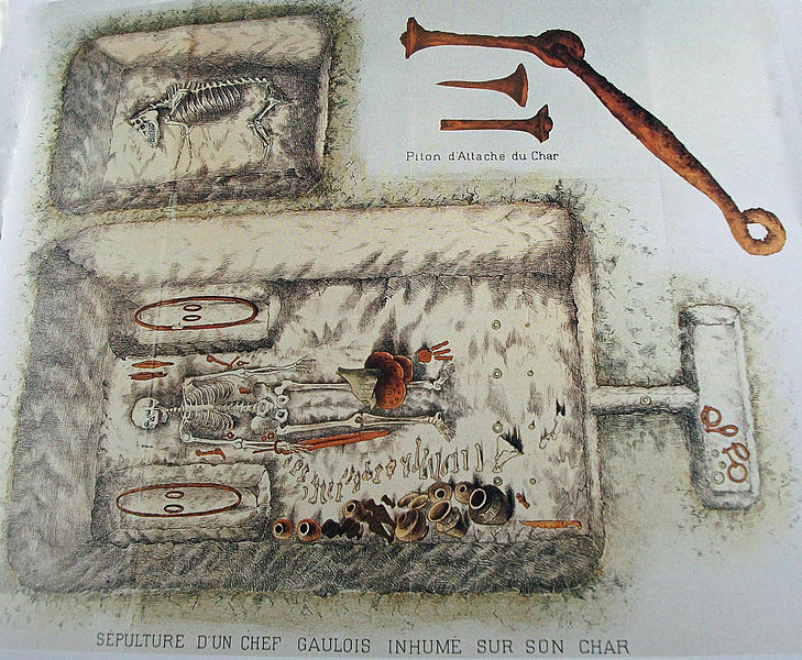 1900-luvun alussa tutkittu La Tène -aikainen vaunuhautaus Châlons-sur-Marnesta, Ranskasta.